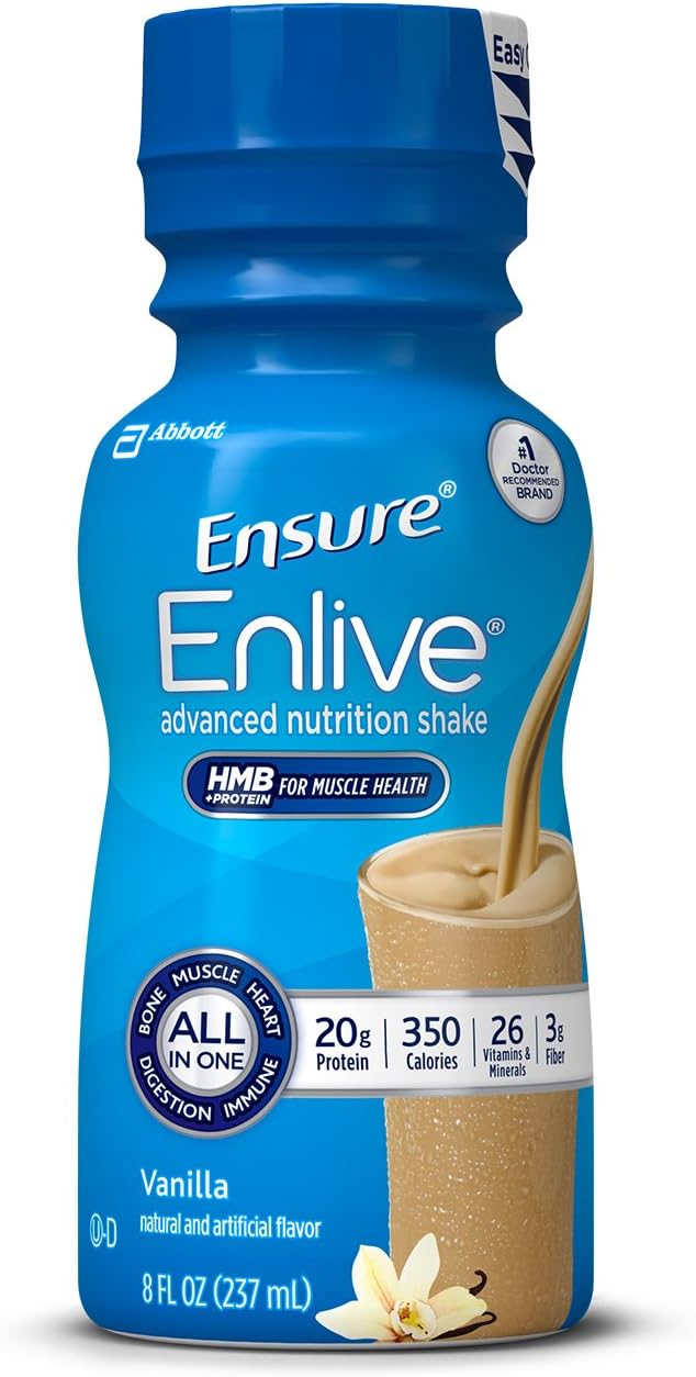 Ensure Enlive Nutrition Shake, Vanilla, 8 fl oz, 16 Count