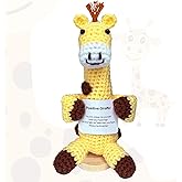 utosday Positive Crochet Animals Giraffe Birthday for Women Friend, Handmade Emotional Support Crochet Giraffe Doll for Stocking Stuffers Home Decor