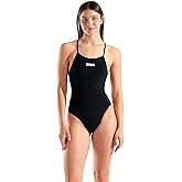 Arena Womens Solid Team Swimsuit Tie Back MaxLife Open Back Sports Bathing Suit Athletic Swimwear