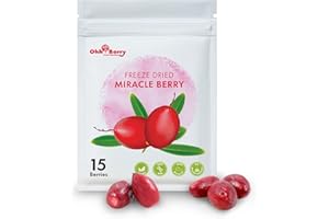 TOP&TOP TOPS IS NOT ENOUGH Ohh! Berry Miracle Berries [all 15 of them],Miracle Berry are 100% Natural & Freeze-Dried Friut Snacks to Turn Sour To Sweet and Reduce Sugar Use For Better Health Forever,No Preservatives