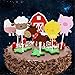 Wolpark 25 PCS Glitter Farm Animal Cake Topper Old Macdonald had a Farm Animal Cupcake Toppers for Farm Themed Birthday Baby Shower Children's Day Party Supplies Decorations
