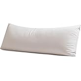 Body Pillow Cover Long Pillow Case,100% Egyptian Cotton Bed Pillow Protector with Zipper,400 Thread Count Cooling Full Body Pillowcase for Adults 20x54 Inches (1 Pack, Light Beige)