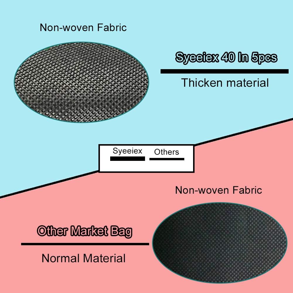 Syeeiex 40 inch Suit Bags for Storage and Travel with Clear Window and ID Card Holder for Suit, Jacket, Skirt, Shirt and Coat, Set of 5: Home & Kitchen