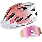 Odoland Adult Bike Helmet and Cycling Sunglasses Set for Men & Women, Safety Certified Bicycle Helmet with UV Protection Glasses for Mountain, Skating, Road, City Commuting & Outdoor Riding