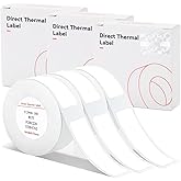 INeedIt Label Maker Tape Compatible for NIIMBOT D11 D110 D101, Adapted Label Print Paper, Thermal Sticker Paper 0.47" x 1.57" Waterproof Self-Adhesive Labeling Tape(3 Rolls, White)
