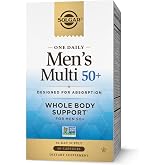 Solgar One Daily Men's Multi 50+ Multivitamin, 60 Vegan Capsules | Whole Body Support, Absorbable Heart, Energy, Stress, Muscle, Bone, Prostate and Immune Support
