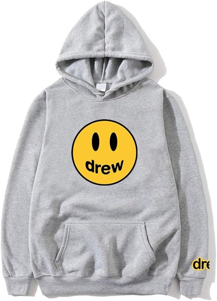 Sudadera con capucha de Justin Bieber The Drew House con estampado con  carita sonriente para hombre y mujer - AliExpress Ropa de hombre
