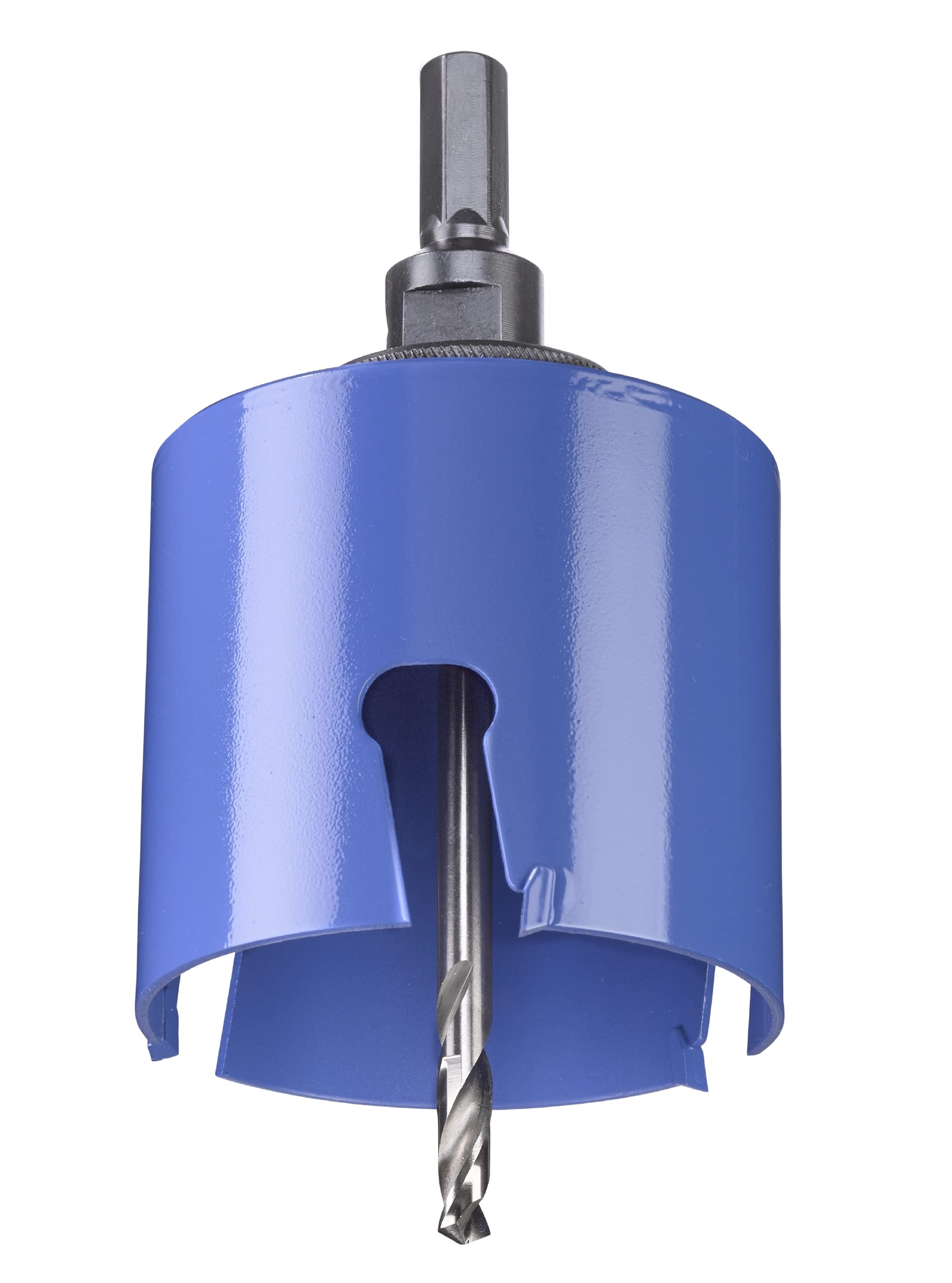 kwb Universal Hole Saw - 75 mm Diameter Size, Extra Sharp Carbide Teeth, 8 mm Center Drill