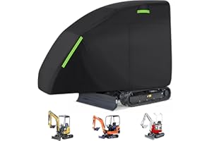 KERANTY Mini Excavator Cover for Bobcat E20/Kubota KX015-4/John Deere 17 P/Takeuchi TB210R/Yanmar ViO17, Waterproof Sun Rain Dust Snow Protection Excavator Cover with Zipper Door for Mini Excavator 800-1600KG