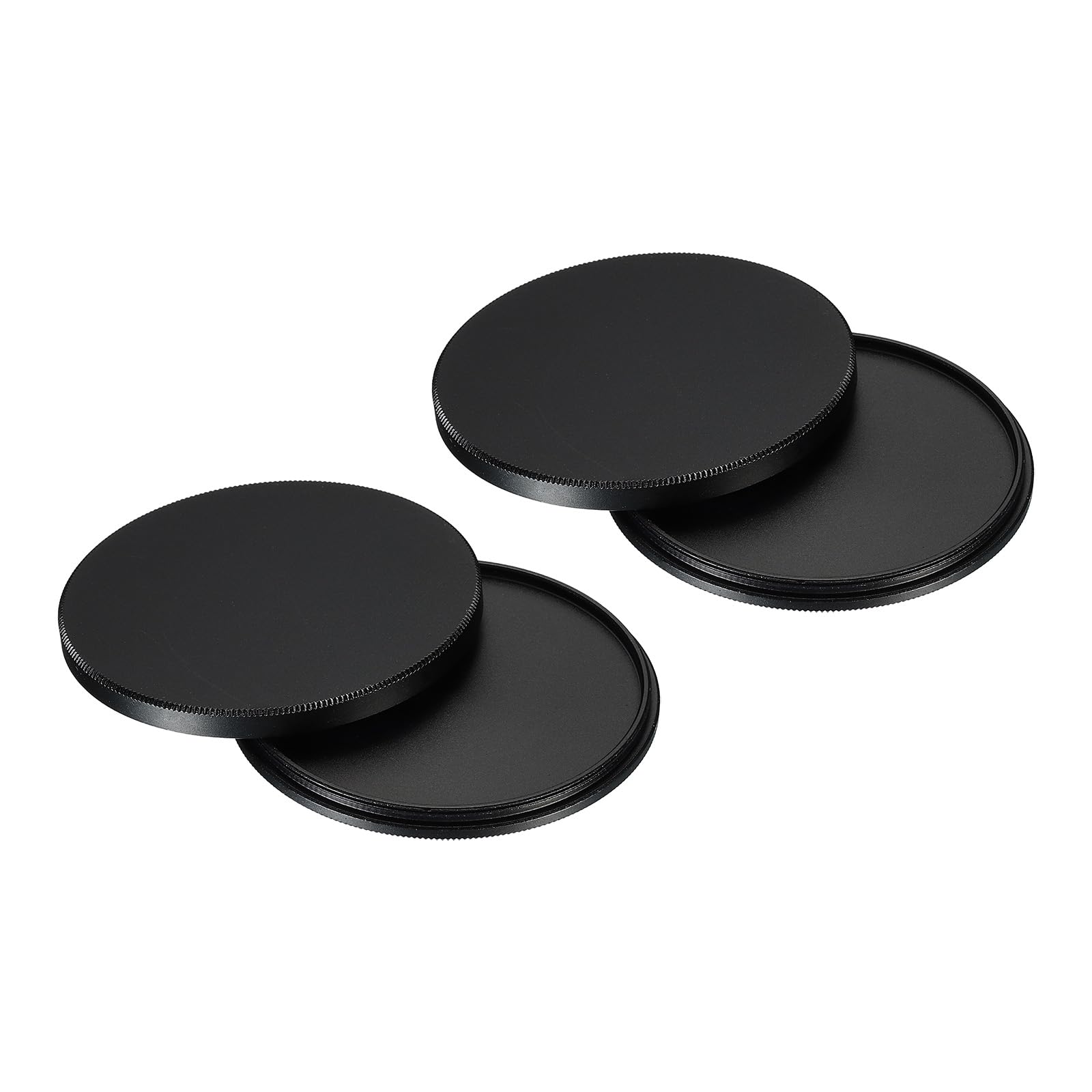 PATIKIL 62mm Lens Cap, 2 Pack Camera Lens Cap Cover Universal Front Metal Lens Filter Stacks Cap Protective Case for 62mm Camera Circular Polarizing Fader ND Filter, Black