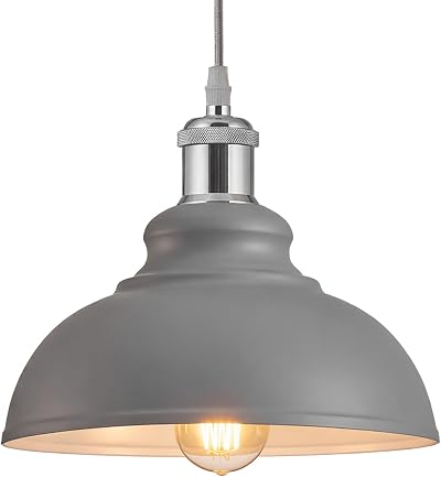 iTrend Metal Ceiling Lamp Shade Black/Inner Gold Easy Fit Pendant