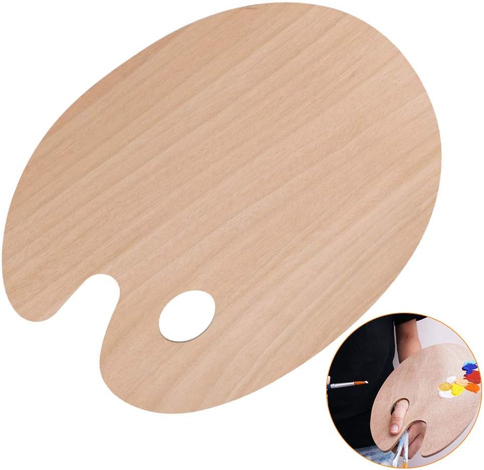 Paint Palette, NETUME Classic Wooden Artists Palette with Thumb Hole