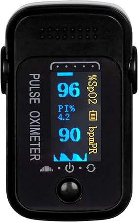 Pulse_Oximeter Fingertip, Mini Portable Fingertip Oxygen Saturation Monitor with LED Screen Digital for SpO2 Simple Operation Fast Reading, Oxygen Meter Finger Oxymeter with Pulse
