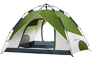MOON LENCE Pop Up Tent Family Camping Tent for 4 Person Portable Instant Tent Automatic Tent Waterproof Windproof for Camping Hiking Mountaineering