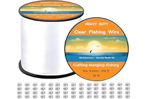 Aboda Heavy Duty Fishing Line Wire 0.8mm 656 ft, Strong Clear String for Hanging Decorations, Invisible Fishing Line for Craf