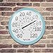 Taylor Big and Bold Wall Dial Thermometer, Indoor Outdoor Thermometer, Wireless Thermometer with Easy to Read Numbers for Patio, Pool, Garage and Indoor Areas, 13.25-inch, Sky Blue