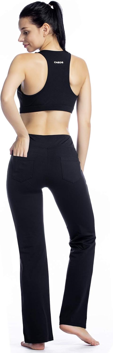 flare yoga pants with pockets