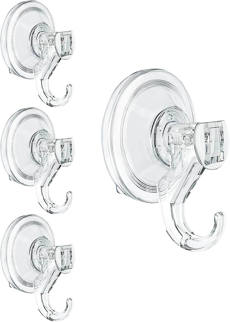 WOVTE Suction Hooks 4 Pack Powerful Vacuum Hangers Up to 3KG Non Slip