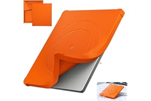 RVMARINEPAT Starlink Mini Case Rugged Silicone Protective Cover Hexagonal Heat Dissipation Vents Heavy Duty Starlink Mini Accessories 4X Shock-Absorbing Reinforced Armor Corners All-Weather Dustproof (Orange)