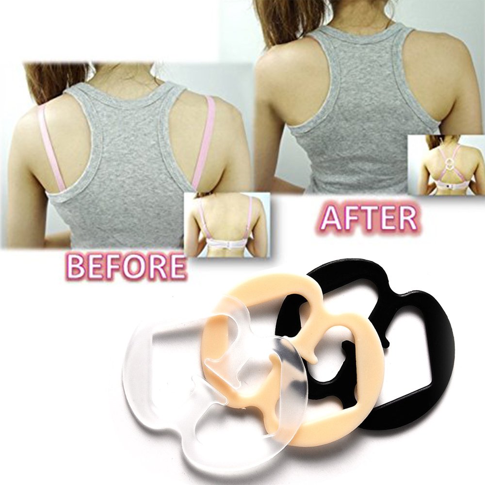 Womens Bra Strap Clips NonSlip Low Back Converter Straps for Backless