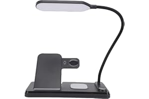 XUMIUZIY 3 in 1 Wireless Charging Station, 15W Fast Phone Watch Earbuds Charger Stand with Lamp, Foldable Charging Station Su