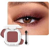Red Brown Matte Single Eyeshadow Makeup Powder Palette，High Pigment Blendable Formula Eye Makeup for Women，Neutral Eye Shadow，sombras para ojos，Longwear Waterproof，Vegan &amp; Cruelty-Free，Eyeshadow Gift