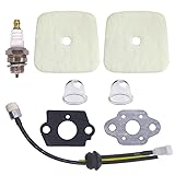 NIMTEK 2 Pack Air Filter with Spark Plug Fuel Line
