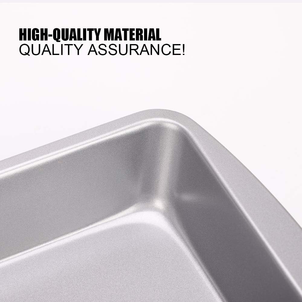 DONGRONG Nonstick Bakeware Rectangular Baking Pan, Cookie Sheets, Roasting Pan Professional for Oven, Easy Clean Baking Tray, Rust Resistant and Dishwasher Safe, 9" x 14", Baking Sheet Set of 2: Kitchen & Dining