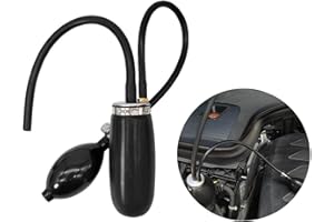 EMVANV Easy Intake Adapter, Silicone Automotive Leakage Detector Universal Inflatable Smoke Machine Bladder Pipeline Smoke Tool for 12V Vehicle Pipes Diagnositc Tester(Black)