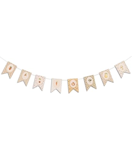 3-Piece Welcome Baby Banner - Burlap Bunting Garland For Baby Shower Decorations