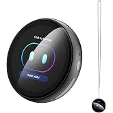 ZNP Digital Badge AI Companion, Wearable Translation Translator with HD Touchscreen, Real-Time Interactive Reactions, Bluetooth 6.0 Portable Pin for Travel Business &amp; Life