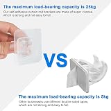 Bohoray 4Pcs Self Adhesive Curtain Rod Brackets Wall Mount Clips Clear view 5
