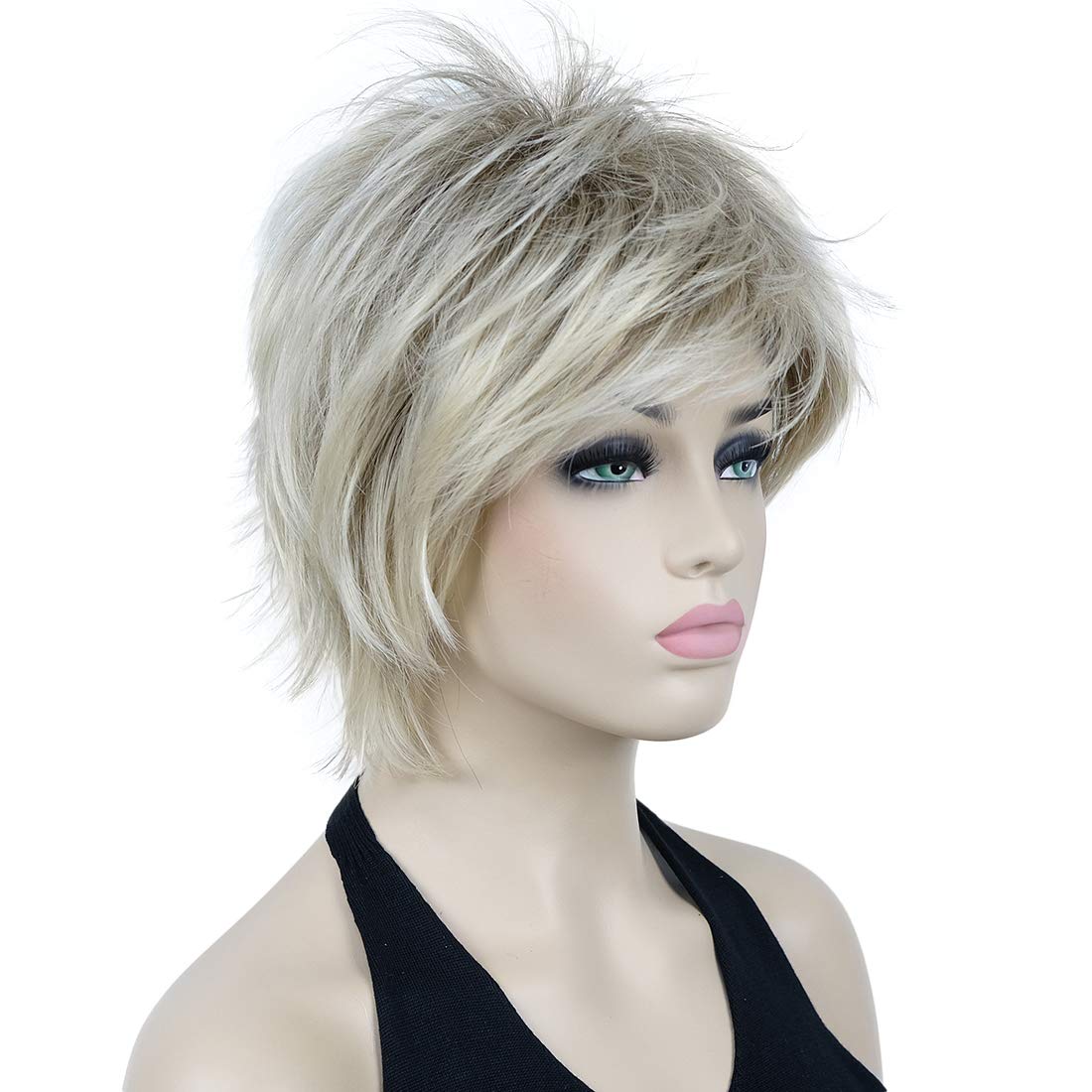 Lydell Short Layered Shaggy Wavy Full Synthetic Wigs (R12-26 Blonde Mix) — image 1