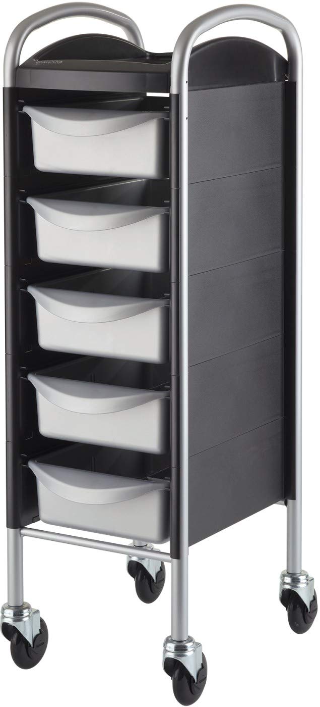 Efalock Piccolo 6002 CT Service Cart, Silver/Black