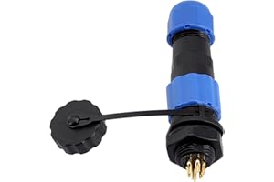 SD13 Waterproof Aviation Connector IP68 Rated 2-7 Pin Male and Female Pair for Industrial Electrical Applications, PA66 Nylon