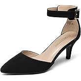 DREAM PAIRS Kitten Heel Low Heel for Women Closed Pointed Toe Pumps Wedding Party Sexy Dress Shoes Lowpointed