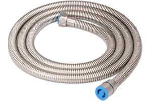 Weirun 79inch Flexible Metal Stainless Steel Shower Hose for Bathroom Toilet Handheld Showerhead Bidet Sprayer Extension & Replacement Part Brushed Nickel