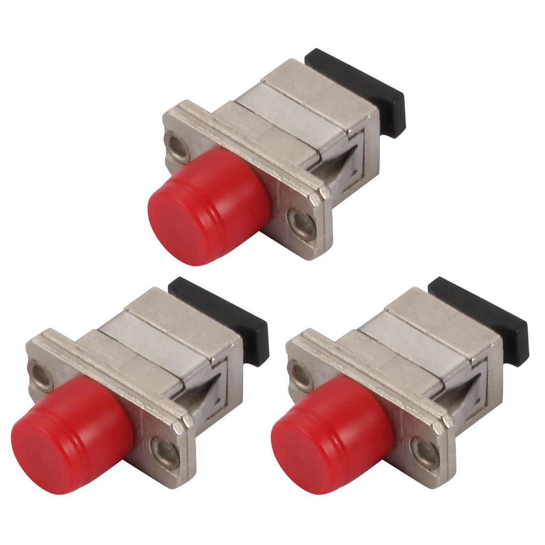 sourcingmap 3Pcs FC/SC Fiber Cable Optical Optic Convert Coupling Connector for Server Rack, Patch Panel Adapter