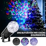 Gemtune Christmas Light Projector LED Patio Lawn light with Flame Pattern, Indoor and Outdoor Waterproof Spotlight Water Wave Night Light for Xmas Birthday Thanksgiving Day Party Holiday Decoration