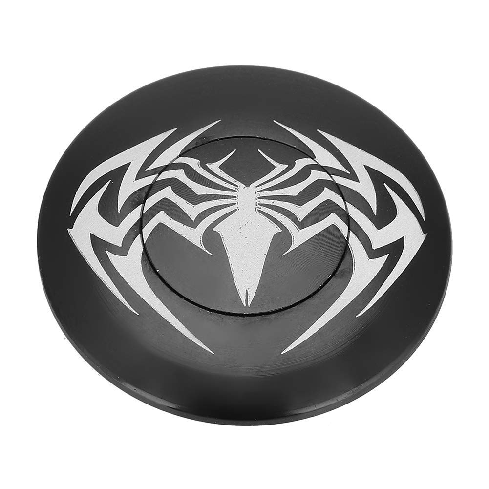 Bike Headset Aluminum Alloy Black Spider Pattern Round Cover For Outdoor Cycling Accessories,Outdoor Cycling Accessories,Cycling Helmet Cover, For Mountain Bikers,and Outdoor Enthusiasts