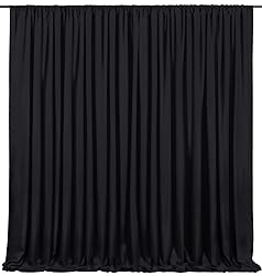 Black Backdrop Curtains 2 Panels 5ft x 10ft