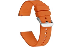 Ayadoo 18mm 19mm 20mm 21mm 22mm Silicone Watch Bands, Sporty Series Watch Straps with Quick Release