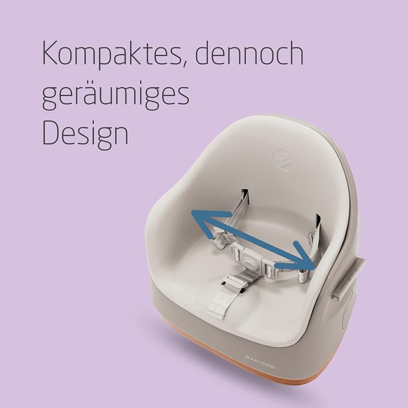Jay 2-in-1 Sitzerhöhung Stuhl Kind, 6 Monate - 3 Jahre, 9-15 kg, Baby Sitzhilfe, Verstellbares Tablett, Einfache Reinigung, Kompaktes Design, Geräumig, Elegance Beige