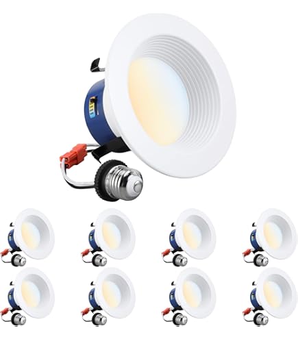 TORCHSTAR 4 Pack 4" 5CCT Gimbal LED Recessed Light Dimmable, 2700K