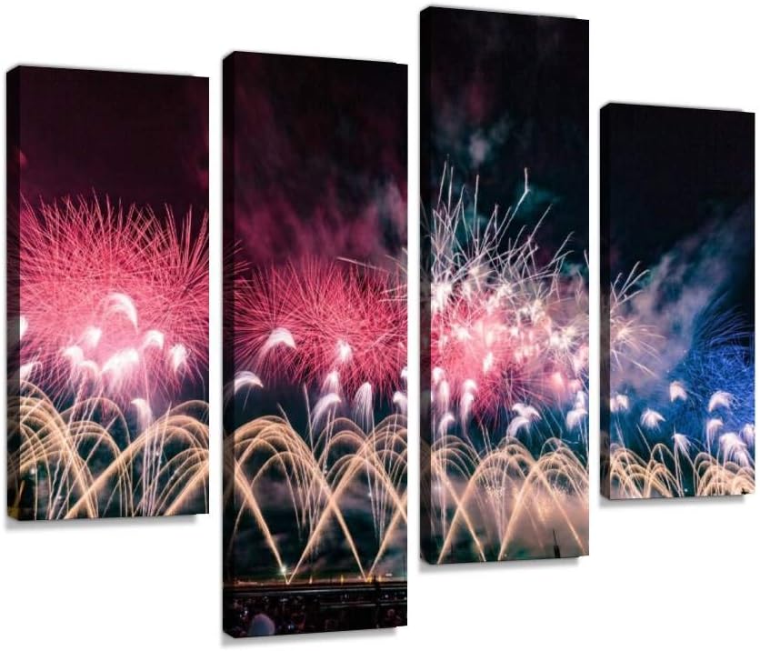 Amazon アートパネル 大曲の花火大会の様子スパーク 夏 大曲 打ち上げ花火 爆発 花火 花火大会 風物詩インテリア 絵画 壁掛け ポスター キャンバス 部屋飾り アート 壁キャンバス 壁飾り 壁キャンバス絵画 おしゃれ 北欧 新築飾り お祝い 贈り物 アートフレーム