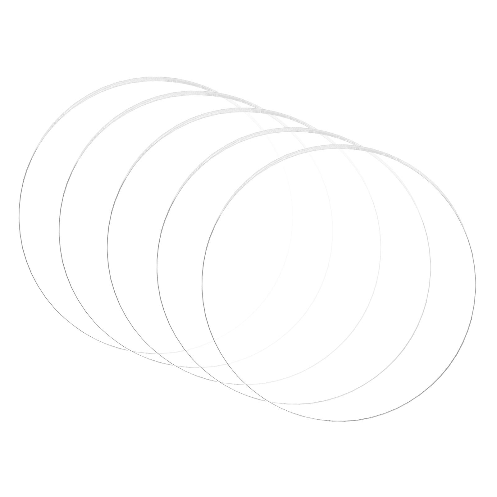 BENECREAT 5PCS Clear Acrylic Circle Disc 3mm Thick 150mm Inner Dia Cast Sheet for Craft Projects, Signs, DIY Projects