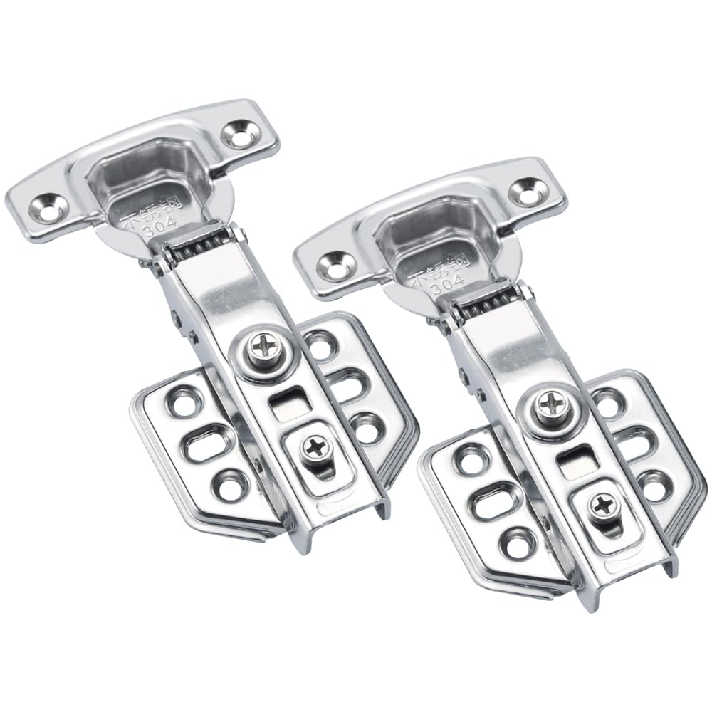 anchak Set of 2 110 Degree Pot Hinges Corner Stop Rustproof Cabinet Hinge Automatic Closing Automatic Hinge Damping Hinges for Kitchen Cabinet Wardrobe Cabinet Door Furniture Corner Stop