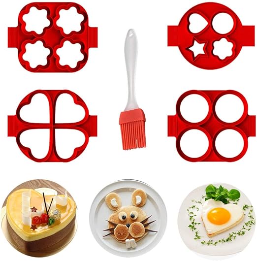 Pancake Mold 4 Pack NonStick Fried Maker Egg Molds