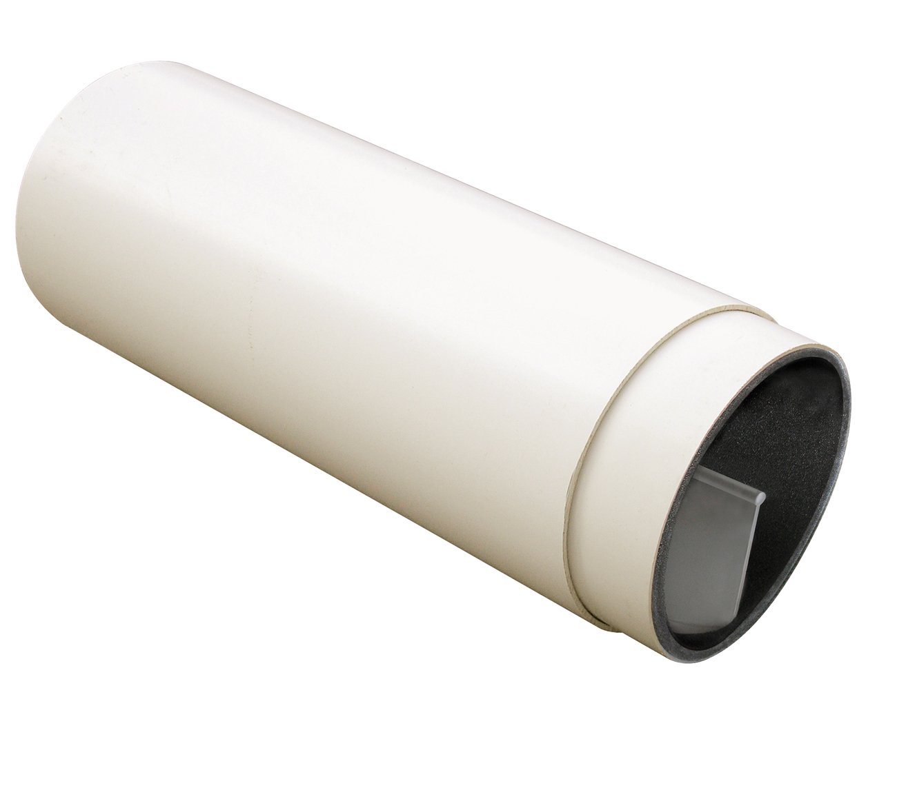 La Ventilazione HET3430 Helical Acoustic Muffler Helix34 with Telescopic Tube for Ventilation Holes, Ivory, Length from 29.5 to 55 cm, Diameter 125 mm