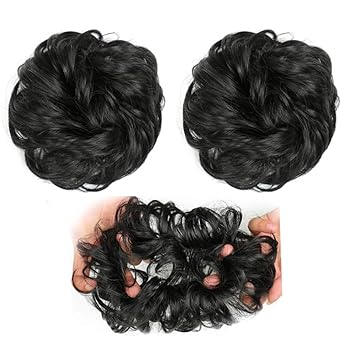 Amazon Com Mychanson 1 Pack Girl Curly Messy Ponytail Holder